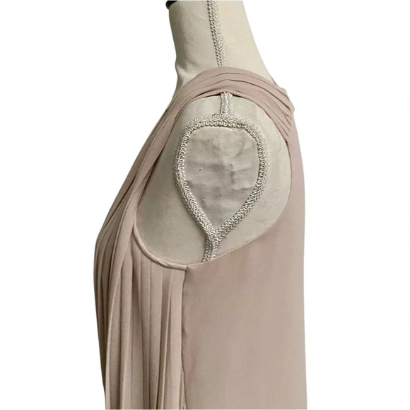 Robbi & Nikki Sequin Chiffon Blouse Tank Top XS Blush Pink Holiday Party - Picture 5 of 12